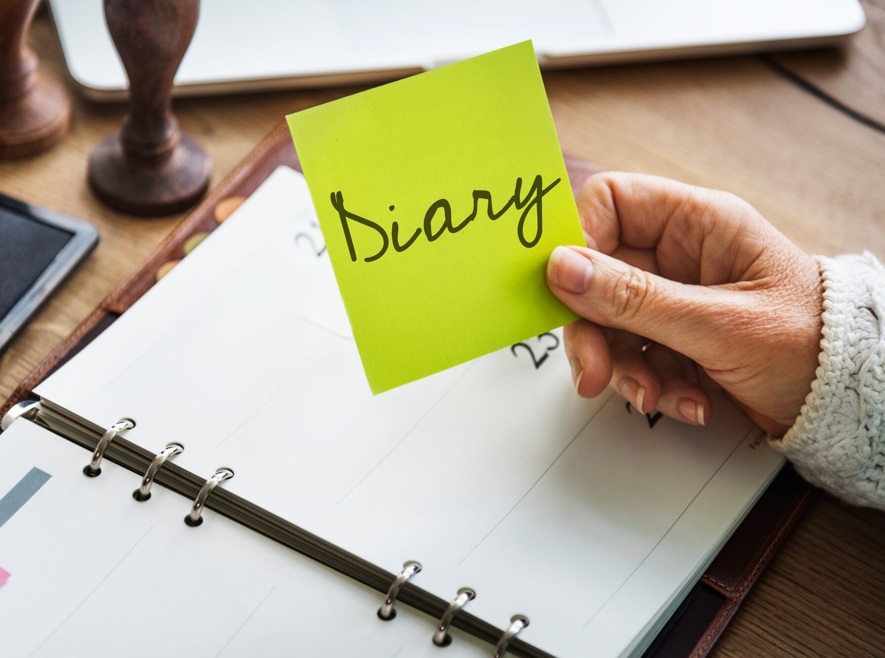 Diary Write Planner Agenda Concept